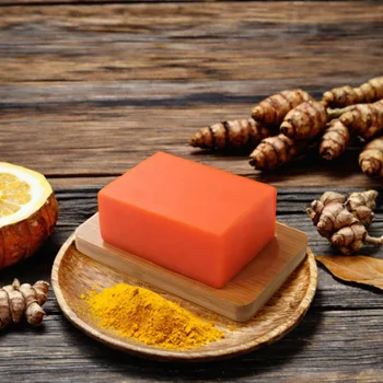 Hot Sale Handmade Products Solid Turmeric Essential Oil Soap