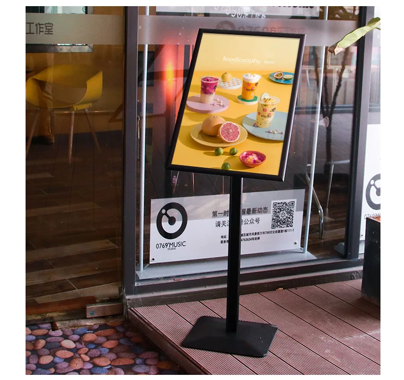 Wholesale high quality adjustable a2 a3 narrow side paper holder poster display stand