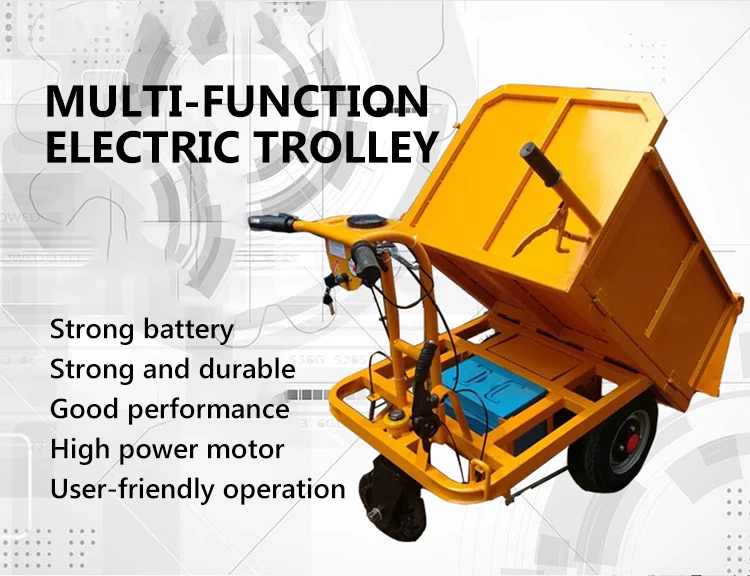 multi-function electric flatbed car garden hand push power motor platform cart