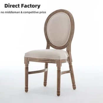 Luxury Luis Louis XV Modern Furniture O Back Wooden Hotel Restaurant Event Party Wood Royal Wedding Banquet Dining Chairs