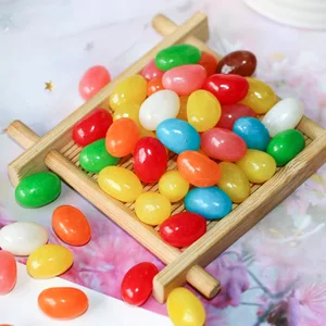 Rainbow TikTok Style Fruit-flavored Jelly Beans Colorful Gummy Snacks with Fruit Decoration Certified Halal