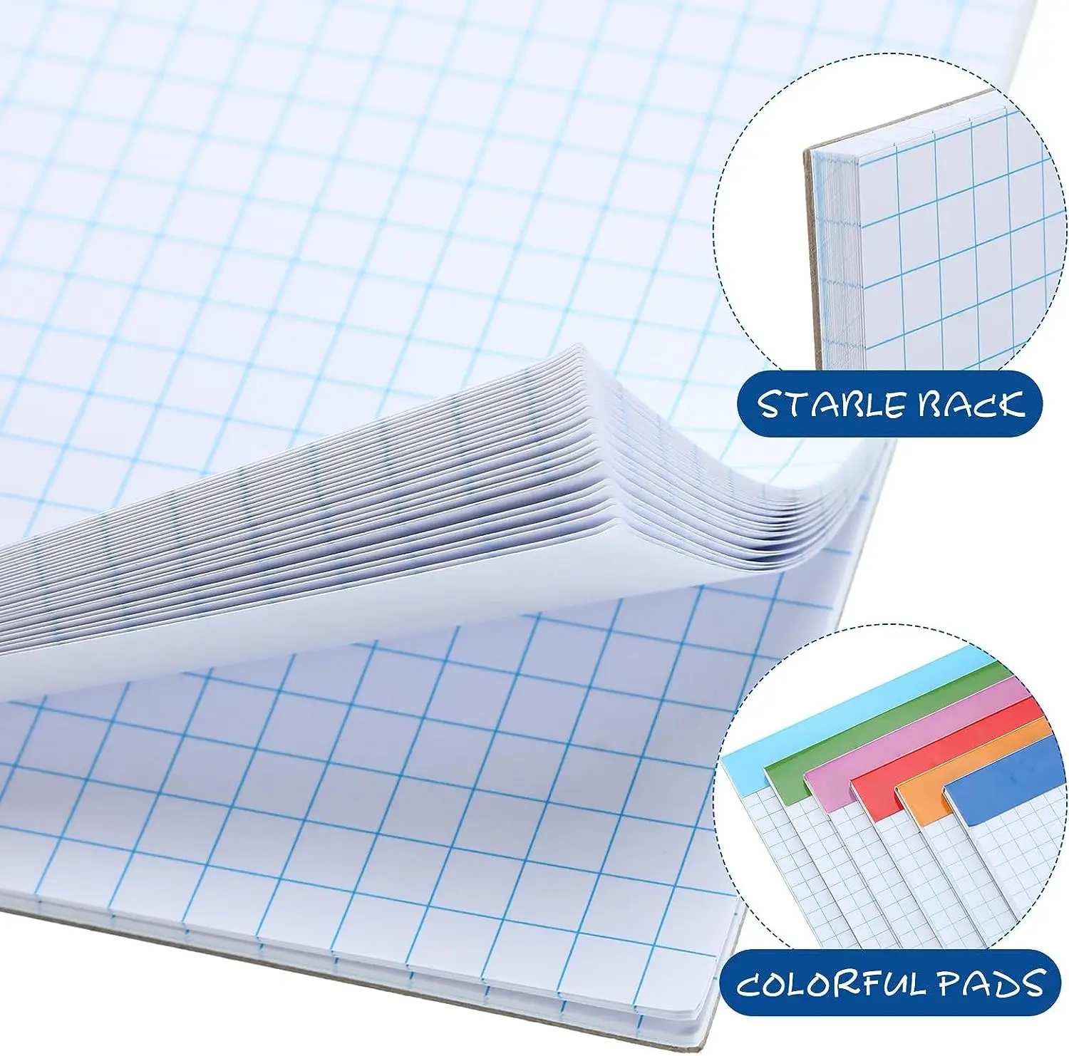 Graph Paper 8.5 X 11 Inch Letter Size Grid Paper Ruled Note Pad Legal Graph Paper Notebook Writing Notepads for Work Memo Home