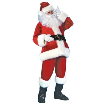 Christmas Costume Santa Costume Velvet Suit Adult Christmas Set Party Santa Costume