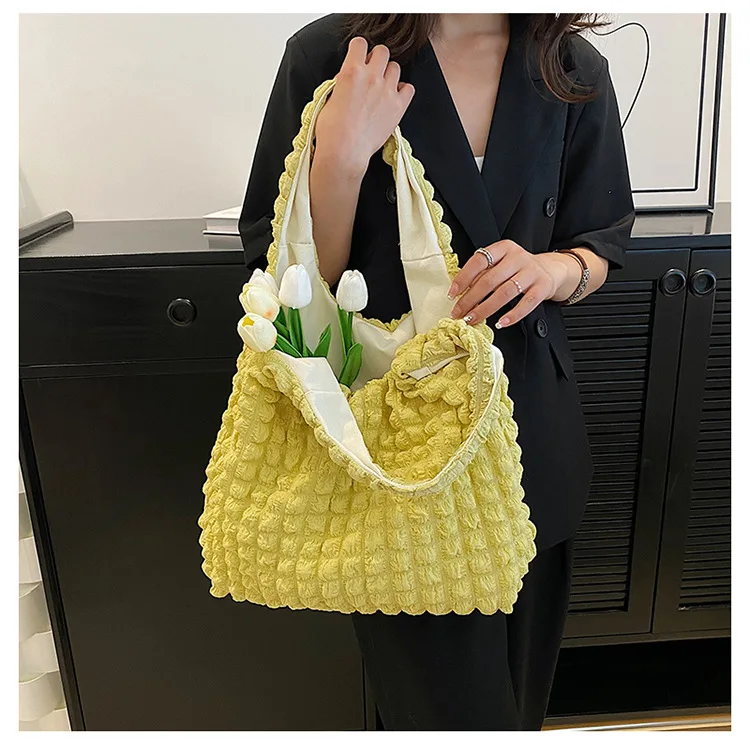 New Fashion Cloud Pleated Bubble Puff Women Shoulder Tote Bags for Women Ladies Girls