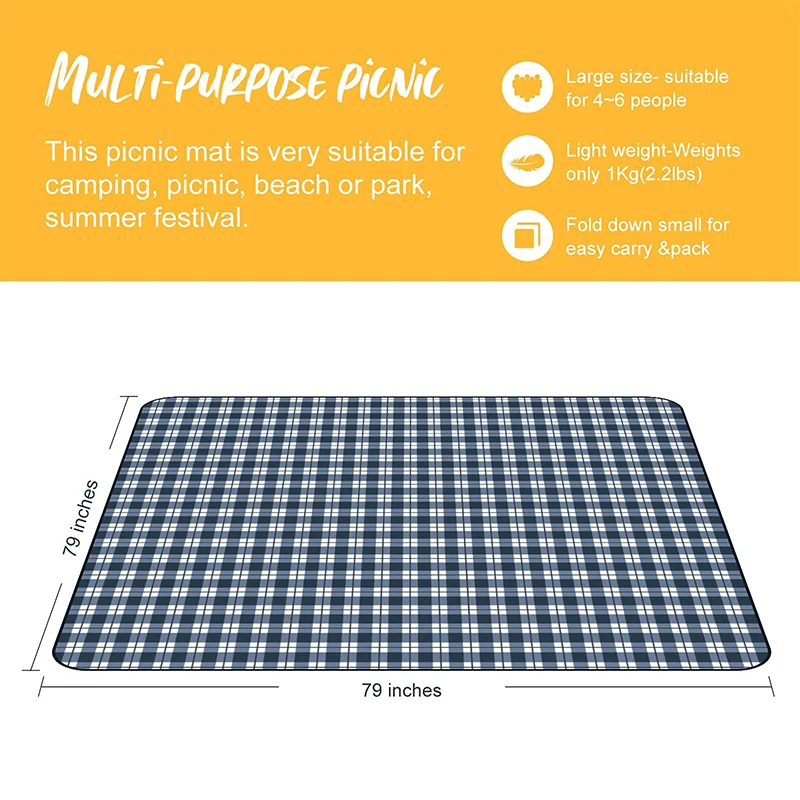 2023 Camping Accessories Waterproof Picnic Beach Mat Sand Proof Beach