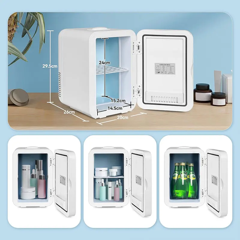 Popular 8L Custom Portable Home Cosmetic Makeup Fridge Refrigerator Beauty Mini Fridge With Mirror Led Light