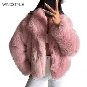 Custom Women's Mao Mao Coat Multi-Color Breathable Woolen Casual Polyester V-neck Dyed Print Spring Autumn Winter