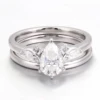 Real solid 18K gold moissanite ring