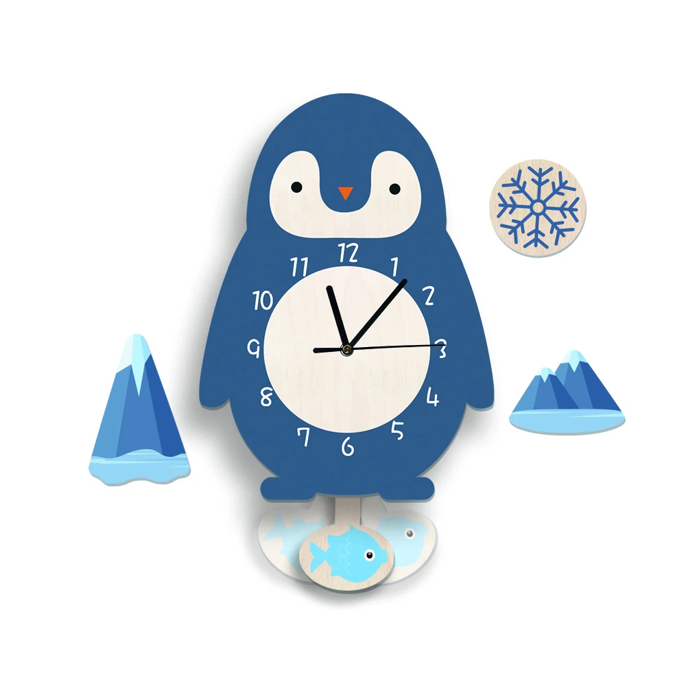 Cute baby Penguin wall Clock 10" will be nice Gift and Room wall Decor E149 