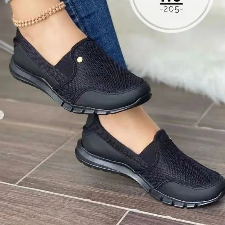 2024 new design large size casual walking shoes lace up canvas shoes lightweight sneakers for women