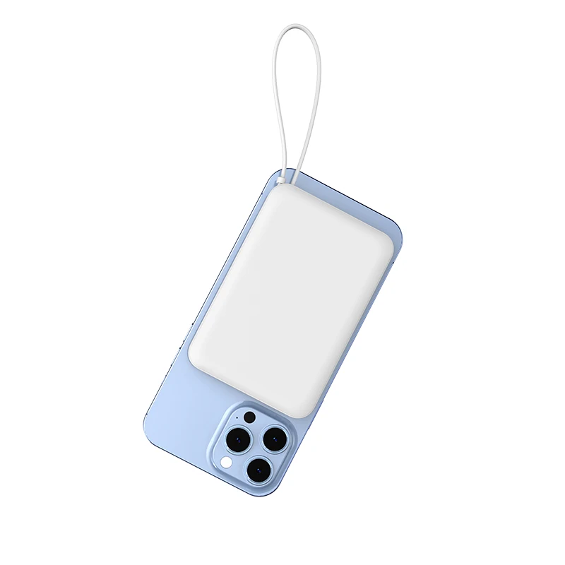 New Design 10000mAh Fast Charging Magnetic Wireless Battery Pack Portable Power Bank With Cable Type C