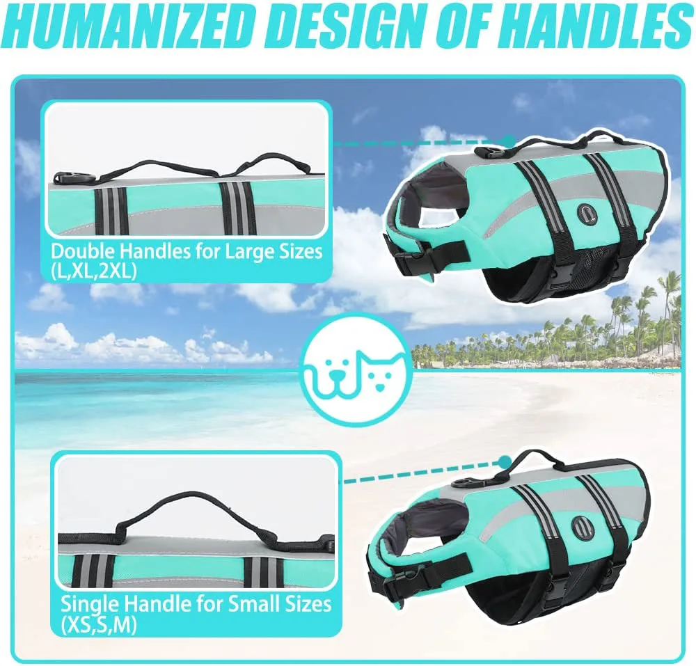 Reflective Personalized Neoprene Dog Jacket Lifeguard Life Jacket for Dogs