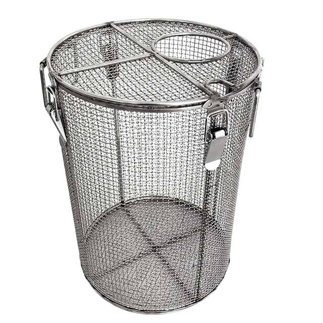 Customizable 304 Stainless Steel Woven Wire Mesh Guard Permanent Magnet Pump Protective Basket Guard Basket