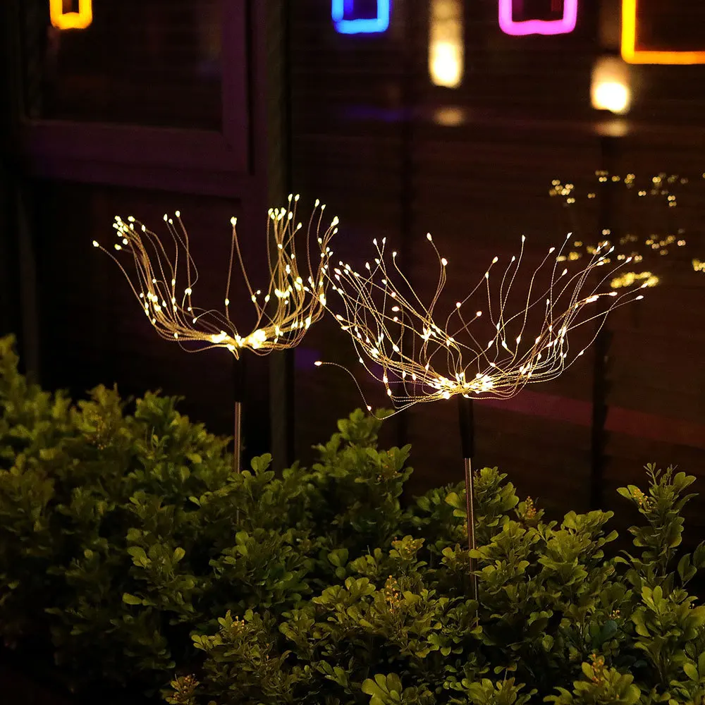 Outdoor solar flower lights LED Full Sky Stars Colorful lights garden decoration party dandelion light strings