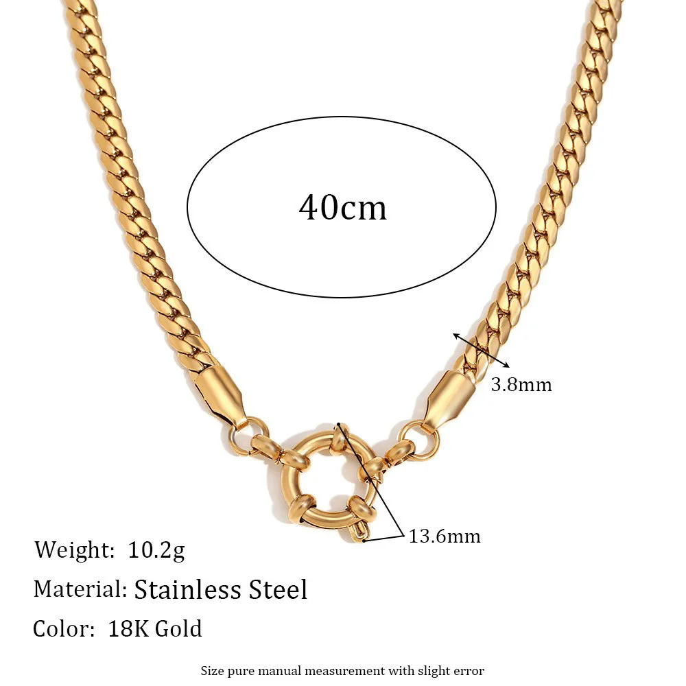 316l Stainless Steel Jewelry 18k Gold Necklace Geometry Women Fashion Pendant Necklaces aperçu 8