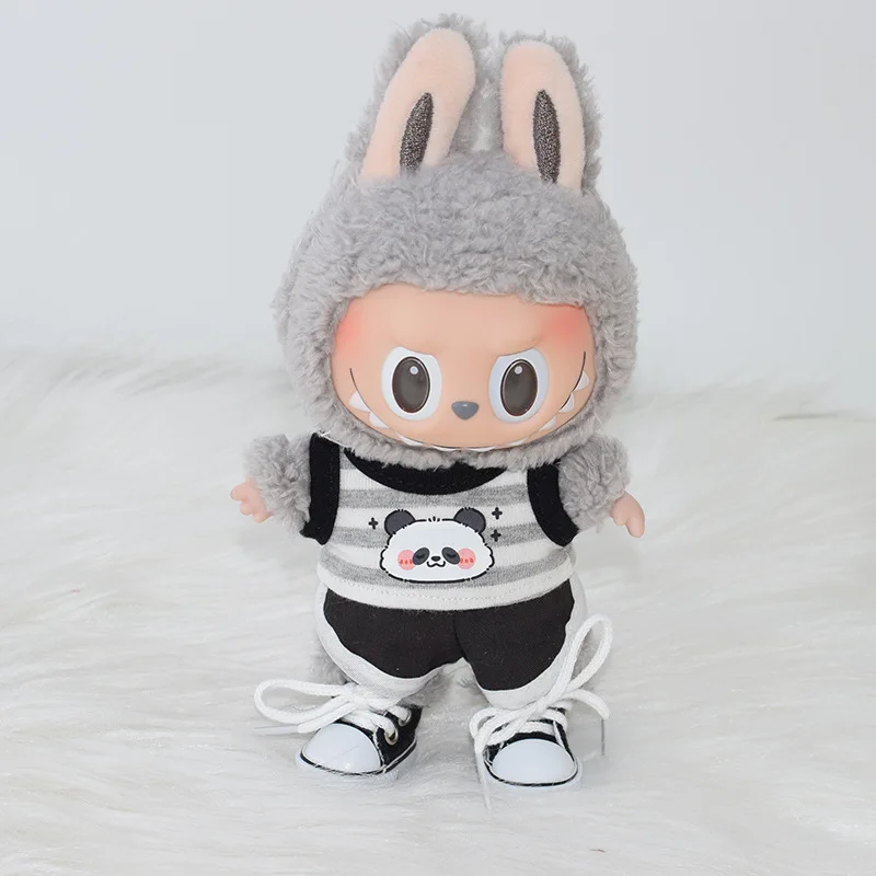 labubu 約17cm Labubu Unique Mini Toy 17CM Change Toy Shoes Keychain 10CM