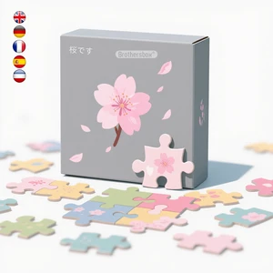 OEM Personalized Cherry Blossom Puzzle Customizable Pictures Print 100 500 1000 2000 Jigsaw Puzzles for Children and Adults