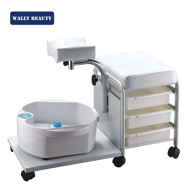 Портативный простой стул для педикюра Wallybeauty тележка с раковиной