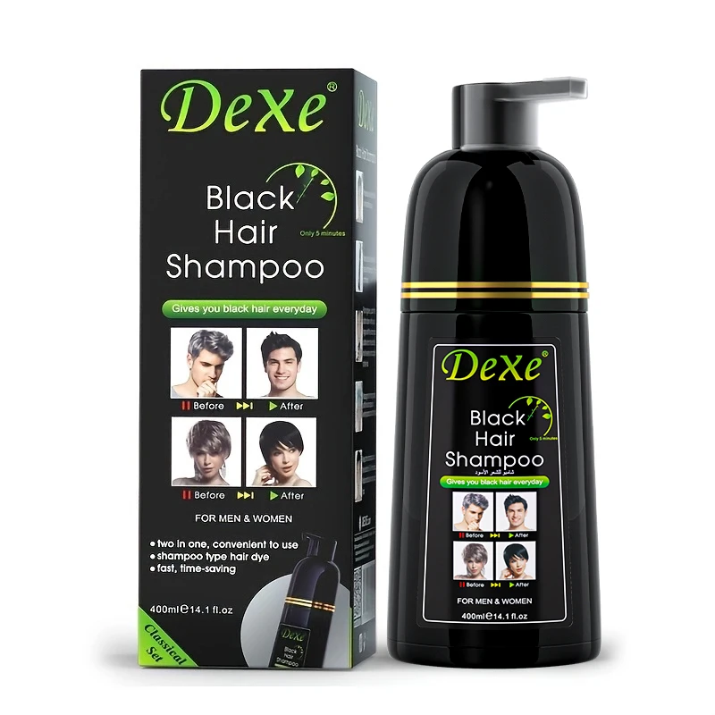 DEXE of Herbal Noni Black Hair Shampoo Color Dye Cream Form Ammonia Free & PPD Free Healthy for Men Women Hair Scalp Home Salon