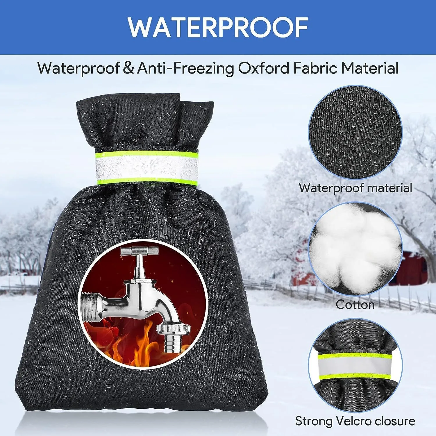 Outdoor Faucet Cover Antifreeze Hose Bib Water Faucet Protector Frost