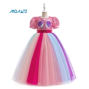 MQATZ Hot Sale Mermaid Costume Dress Children Princess Kids Dress Girls Party Dress Cosplay Age 10 Years Old
