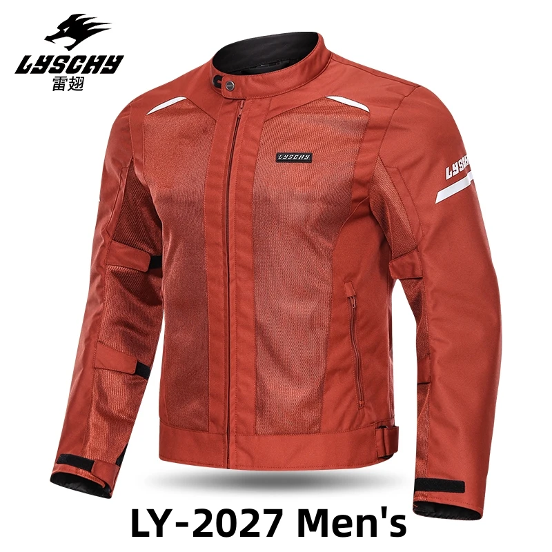 Lyschy Motorcycle Riding Suit Summer Mesh Men Anti Fall Breathable