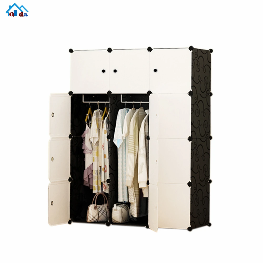 Simple Wardrobes PVC Fold Portable Storage Cabinet Dormitory Steel Frame Assembly Student Wardrobe