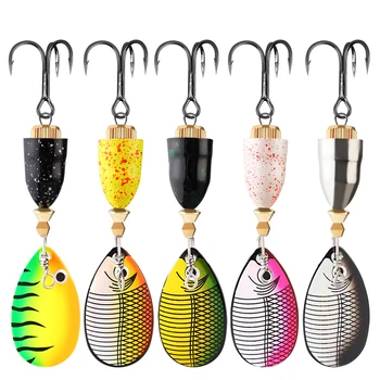 10g Spoon Spinner Fishing Lure Metal Inline Spinning Bait Blade Spoon Lure with Treble Hook for Bass – Metal Jig – view 4