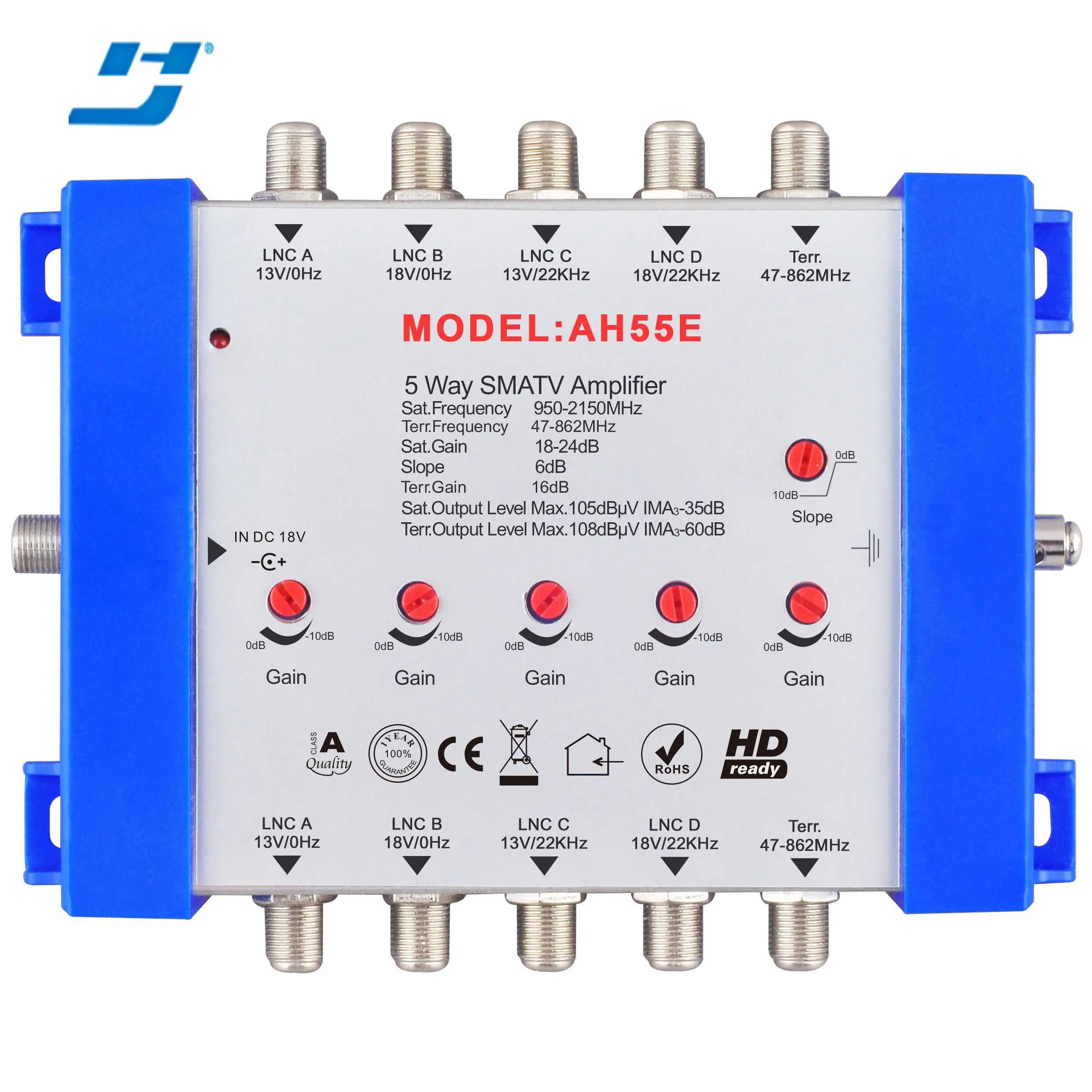 Receiver Dish Signal Amplifier In Stand Alone Satellite Tv