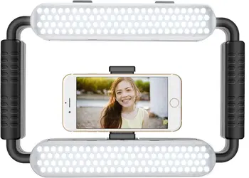 GVM TL-10S 5600K Selfie LED Ring Light Smartphone Video Rig Phone Video Stabilizer for Camera/Smartphone/Makeup detail image
