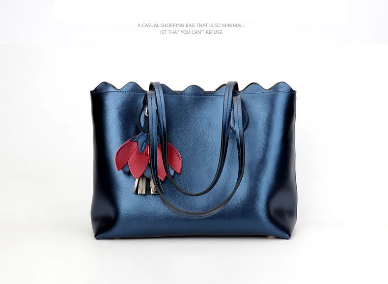 New Women's Ladies Handbag Genuine Leather Shoulder Bag Embossed Totes 