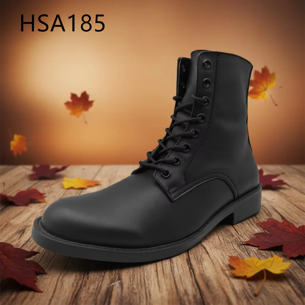 ZYF,Workplace Using Middle Cut Odor Control Men Dress Shoes Business Etiquette Wipe Clean Crease-proof Office Shoes HSA185