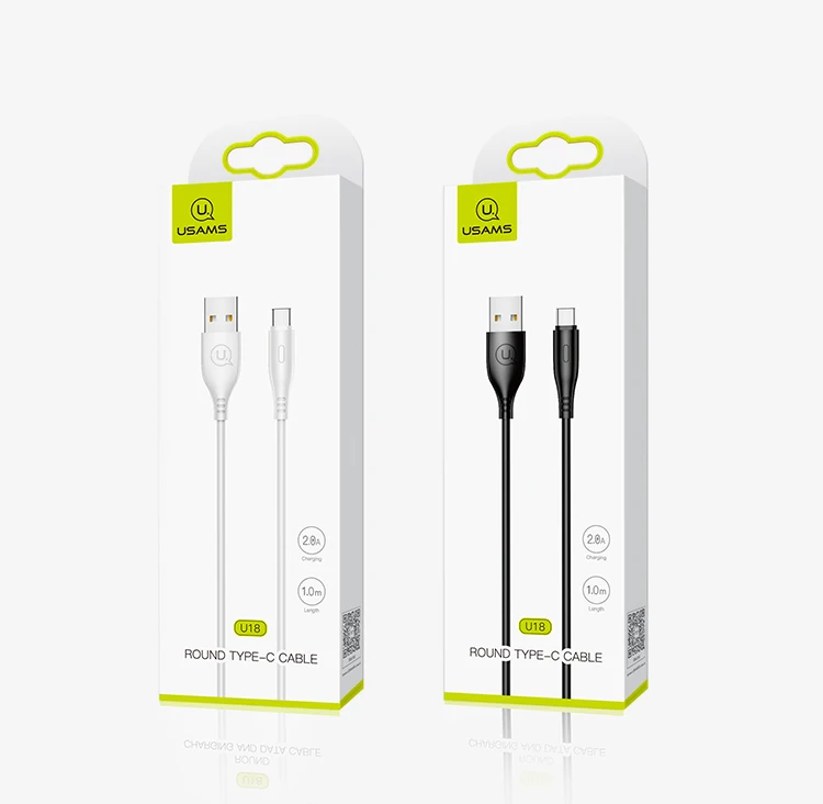 USAMS готов к отправке рекламный зарядный кабель usb c мобильный кабель для передачи данных