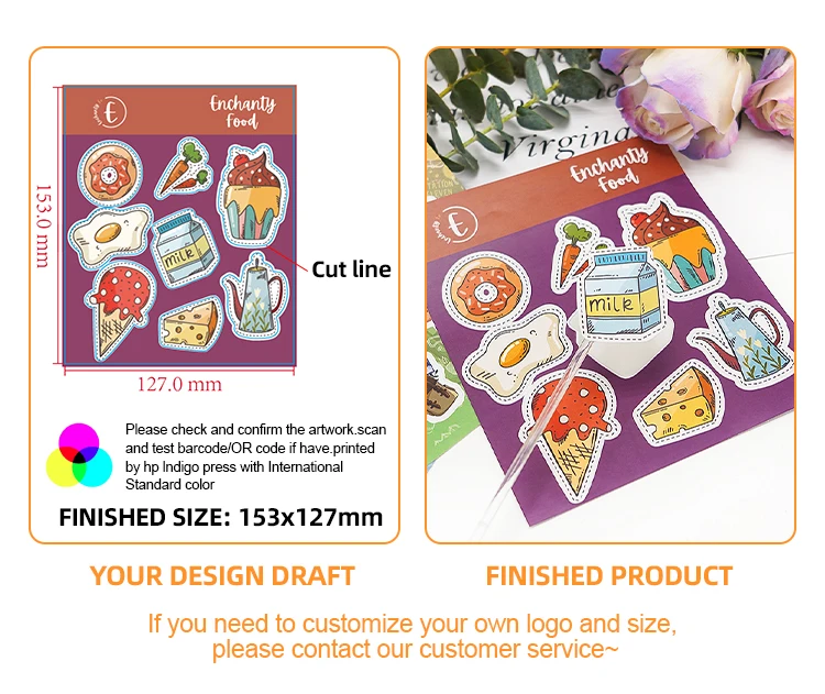 Custom Waterproof Anti Scratch Reflective Clear Backing Laminating 3D Puffy Demon Slayer Kiss Cut Sticker Sheet