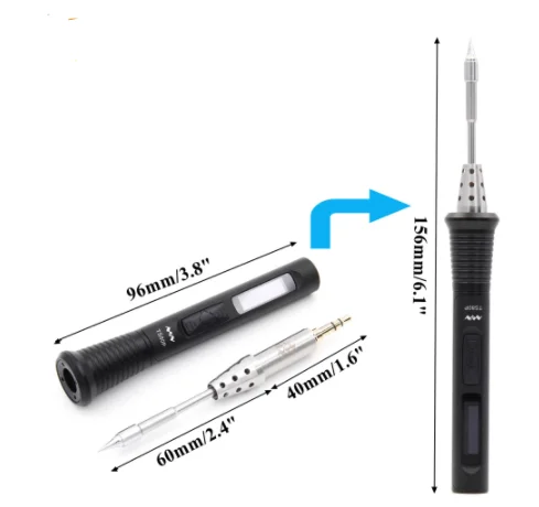 Soldering Tip TS100 Digital LCD Lötkolbenspitze Ersatz Lötspitze Soldering Iron Soldering Tip TS100 Digital LCD Lötkolbenspitze Ersatz Lötspitze Soldering Iron