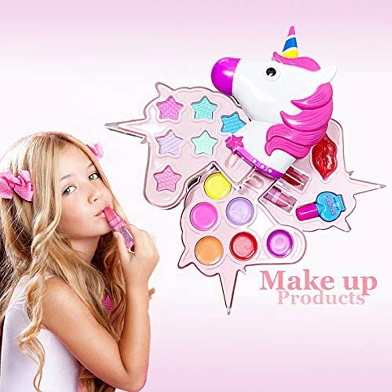 Kids Non Toxic Makeup Pretend Play Toy Makeup Beauty Gift Set Makeup Toys for Girls