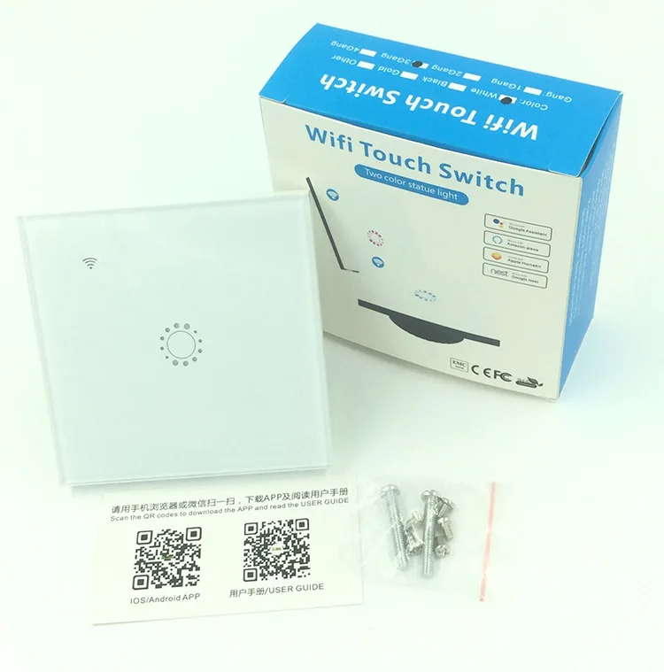 OEM ODM Tuya умный сенсорный электрический стеклянный диммер Wifi переключатель голосового управления модуль питания настенный