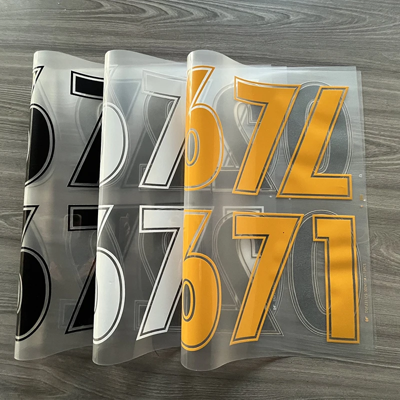 Sewill Custom Screen Print DTF Transfers Designs Ready to Press Numbers Basketball Soccer Jersey Heat Transfer Name and Numbers