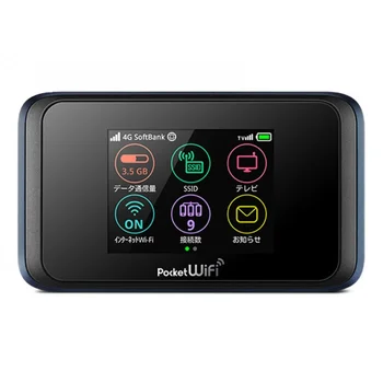 【新品同様】softbank Pocket WiFi 501HW ネイビー 一括購入 制限○(HJA273-671) ソフトバンク ポケットWiFiレンタル 501HW 月容量90GB softbank
