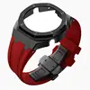 Black case-red band