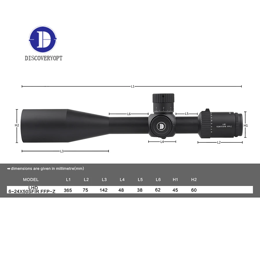 Discoveryopt New Lhd 6-24x50sfir Long Range Ffp Scope 30mm Discovery ...