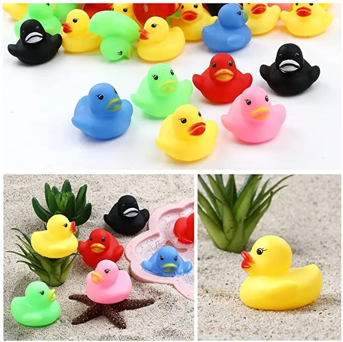 Multicolor Mini Rubber Ducky Float Ducks Baby Bath Toy Rubber Duck Bath Toys for Toddle