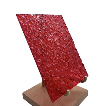 Acrylic display stand semi-transparent red stone pattern floor display stand exhibition hall booth clothing display stand base