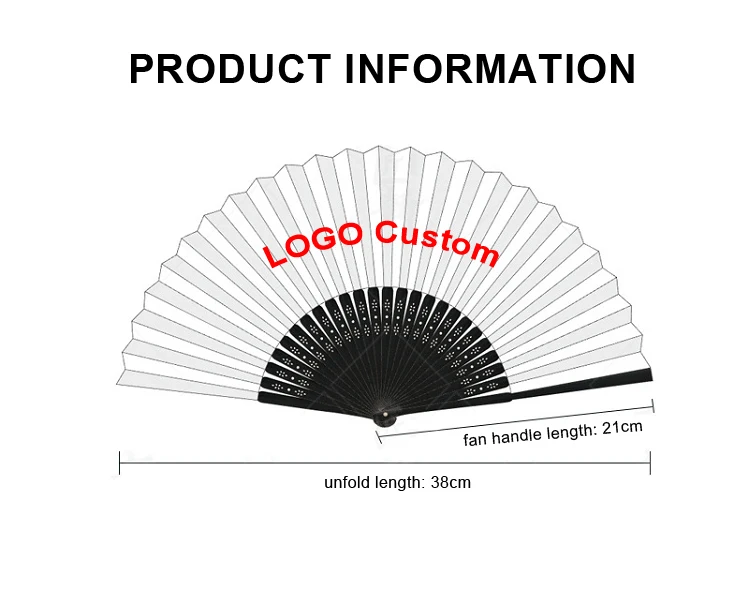 Custom Demon Slayer Bamboo Foldable Anime Fan 10 Inch Large Size Silk