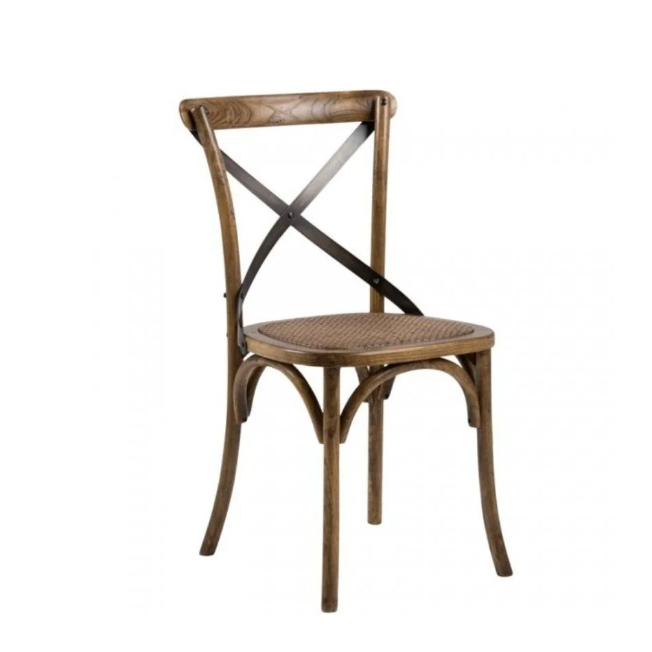2022 Wholesale Stack Stackable Beech Oak Crossback Chair Cross Back Chair Vineyard Dining Wood X Wedding Home Furniture Modern