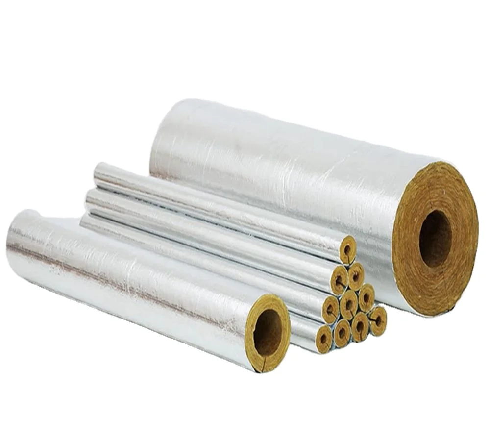 Density 120kg  rock wool pipe insulation