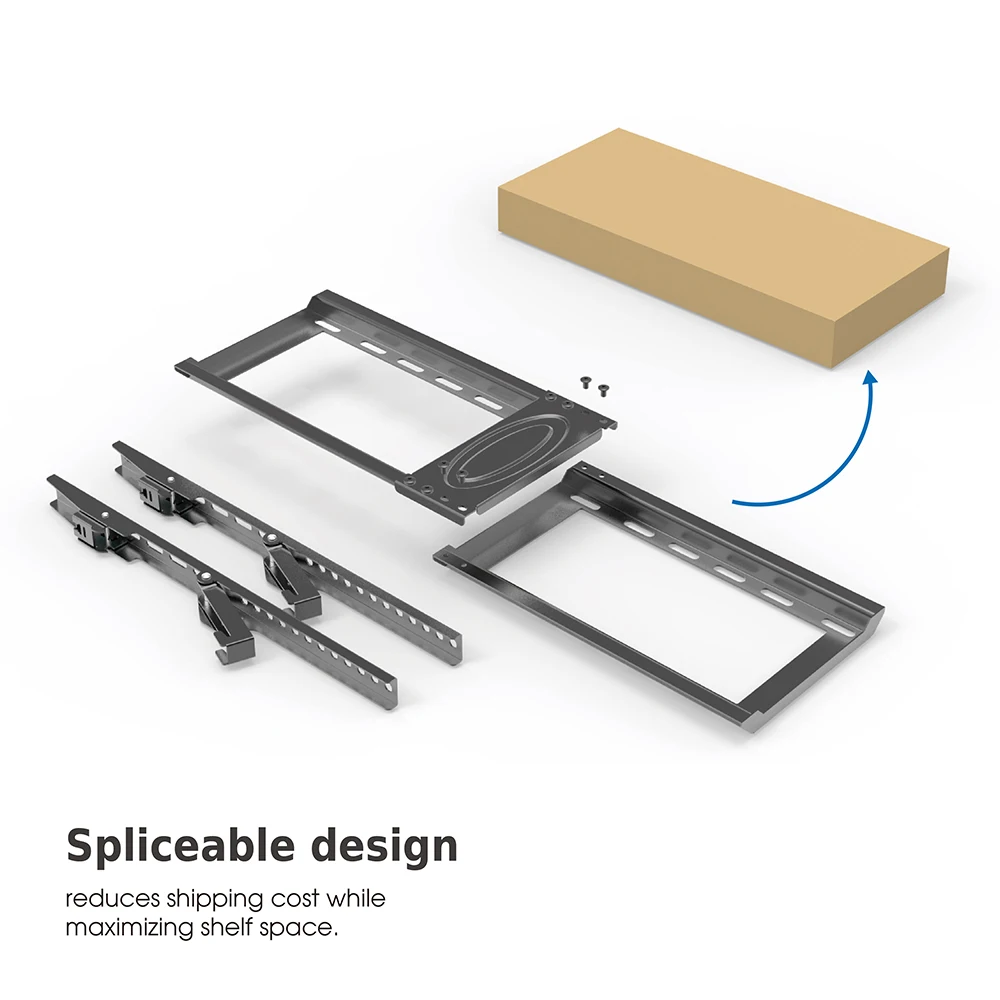 CHARMOUNT Max VESA 600x400mm Extra Supporting Wall Plate Magnetic Pull Straps Tilt 10 Degrees TV Bracket Wall Mount
