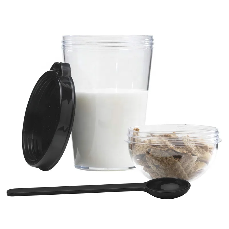 Maisons New Arrival Dressing Shaker Salad Container With Fork Plastic