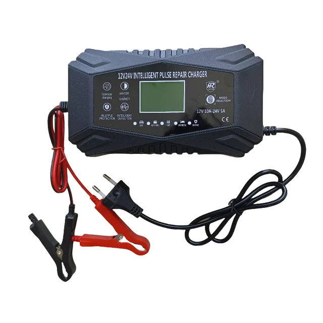 Hot Automatic 12V10A-24V5A  Automatic Smart Battery Charger Car Battery Charger for LiFePO4 Fast Battery Charger