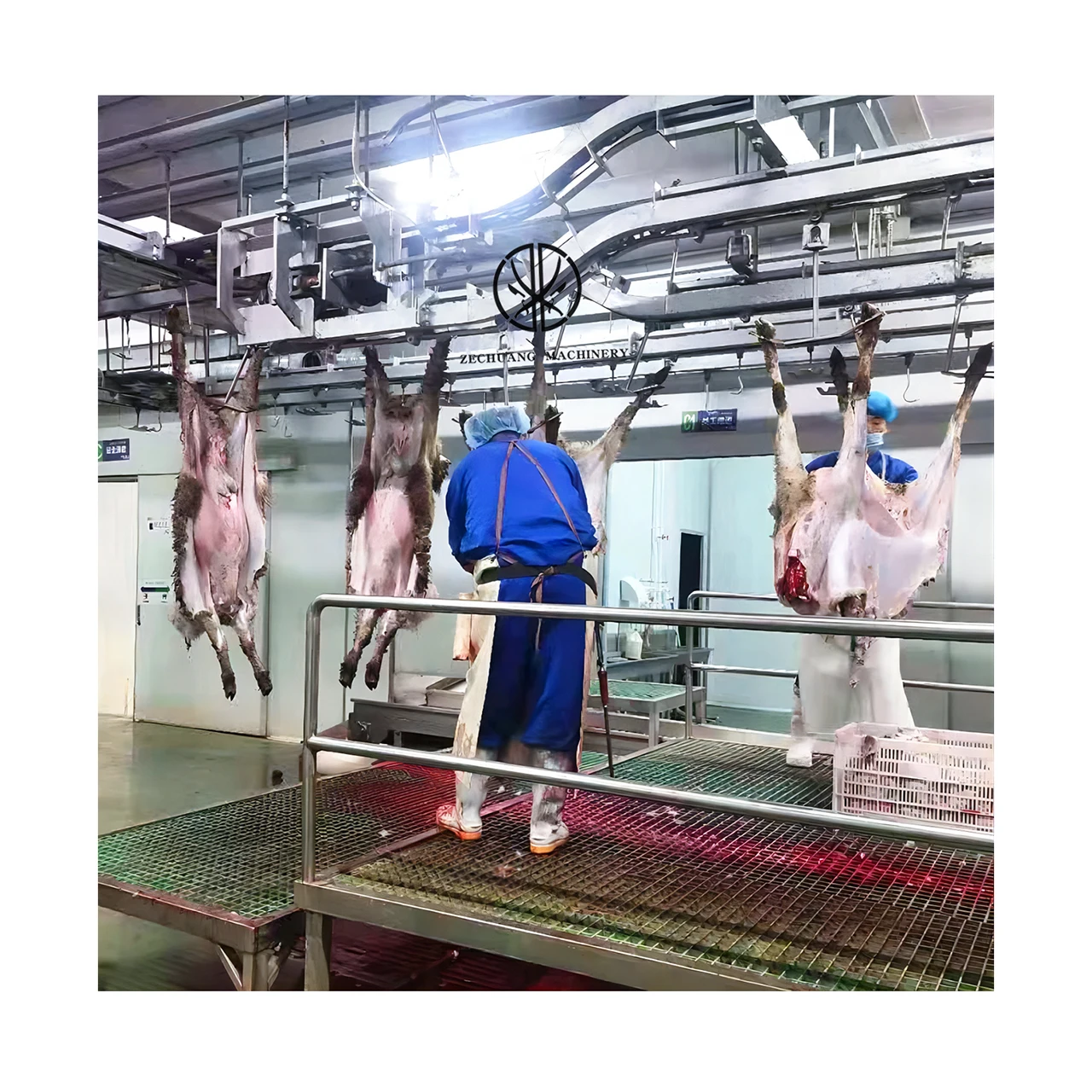 Turnkey Project Halal Food Goat Abattoir Equipment Sheep Hoof Hydraulic Scissors For Mutton Slaughtering Design